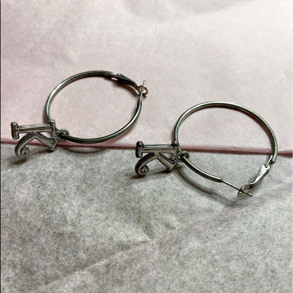 Letter “K” Hoop Earrings